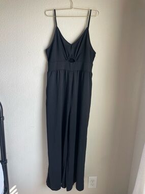 Black Cutout Spaghetti Strap Jumpsuit